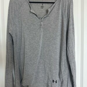 Under Armour Heather Gray Henley Top